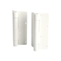 Nationwide 5-3/4" x 1 3/4" Flange Self-Closing Aluminum Gate Hinge Pair with Stainless Steel Self-Drilling Screws (White) - NW094L-2S-WH