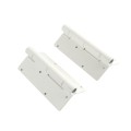 Nationwide 5-3/4" x 1 3/4" Flange Self-Closing Aluminum Gate Hinge Pair with Stainless Steel Self-Drilling Screws (White) - NW094L-2S-WH
