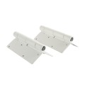 Nationwide 5-3/4" x 1 3/4" Flange Self-Closing Aluminum Gate Hinge Pair with Stainless Steel Self-Drilling Screws (White) - NW094L-2S-WH