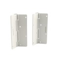 Nationwide 5-3/4" x 1 3/4" Flange Self-Closing Aluminum Gate Hinge Pair with Stainless Steel Self-Drilling Screws (White) - NW094L-2S-WH