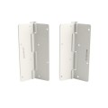 Nationwide 5-3/4" x 1 3/4" Flange Self-Closing Aluminum Gate Hinge Pair with Stainless Steel Self-Drilling Screws (White) - NW094L-2S-WH