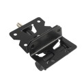 Nationwide 4 3/5" Self-Closing Adjustable Mix Profile Hinge Pair with Stainless Steel Self Drill Screws (Black) - NW171SCP4-SSBD