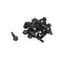 Nationwide 4 3/5" Self-Closing Adjustable Mix Profile Hinge Pair with Stainless Steel Self Drill Screws (Black) - NW171SCP4-SSBD