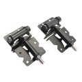 Nationwide 4 3/5" Self-Closing Adjustable Mix Profile Hinge Pair with Stainless Steel Self Drill Screws (Black) - NW171SCP4-SSBD