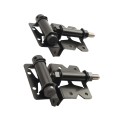 Nationwide 4 3/5" Self-Closing Adjustable Mix Profile Hinge Pair with Stainless Steel Self Drill Screws (Black) - NW171SCP4-SSBD