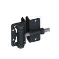 Nationwide 3.3" Horizontally Adjustable Standard Steel Standard to Standard Self-Closing Gate Hinge with Stainless Steel Self-Drilling Screws (Black) - NW171SCP5-SBD 