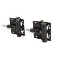 Nationwide 3.3" Horizontally Adjustable Standard Steel Standard to Standard Self-Closing Gate Hinge with Stainless Steel Self-Drilling Screws (Black) - NW171SCP5-SBD