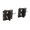 Nationwide 3.3" Horizontally Adjustable Standard Steel Standard to Standard Self-Closing Gate Hinge with Stainless Steel Self-Drilling Screws (Black) - NW171SCP5-SBD