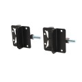 Nationwide 3.3" Horizontally Adjustable Standard Steel Standard to Standard Self-Closing Gate Hinge with Stainless Steel Self-Drilling Screws (Black) - NW171SCP5-SBD