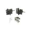 Nationwide 3.3" Zinc-Plated Self-Closing Stainless Steel Adjustable Hinge Pair with Stainless Steel Self Drilling Screws (Bronze) - NW171SCP5-SSBZD