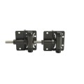 Nationwide 3.3" Zinc-Plated Self-Closing Stainless Steel Adjustable Hinge Pair with Stainless Steel Self Drilling Screws (Bronze) - NW171SCP5-SSBZD