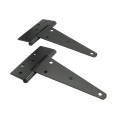 Nationwide 8" Zinc-Plated Universal T-Hinge Pair with Lag Screws for Fences & Gates (Black) - NW199