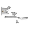 Nationwide One-Side Pad-Lockable Stainless Steel Gravity Latch with Stainless Steel Screws (Milled Silver) - NW38204SSM 