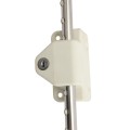 Nationwide 48" Stainless Steel Lockable Drop Rod with Stainless Steel Screws for Metal and Vinyl Gates (White)