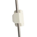 Nationwide 48" Stainless Steel Lockable Drop Rod with Stainless Steel Screws for Metal and Vinyl Gates (White)