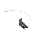 Nationwide Heavy-Duty Gravity Latch with Floating Bar & Stainless Pull Cable (Black) - NW38340-CABLE