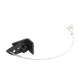 Nationwide Heavy-Duty Gravity Latch with Floating Bar & Stainless Pull Cable (Black) - NW38340-CABLE