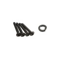 Nationwide Zinc-Plated All Purpose Latch Kit with U-Shape Striker, Staple, Handle & Flat Stake Keeper (Black) - NW38341-26