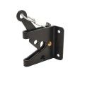 Nationwide Zinc-Plated All Purpose Latch Kit with U-Shape Striker, Staple, Handle & Flat Stake Keeper (Black) - NW38341-26