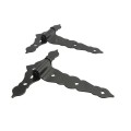Nationwide 10" Zinc-Plated Ornamental T-Hinge Pair with Cotter-Pin (Black) - NW38933MDQ