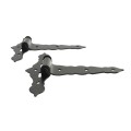Nationwide 10" Zinc-Plated Ornamental T-Hinge Pair with Cotter-Pin (Black) - NW38933MDQ