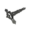 Nationwide 10" Zinc-Plated Ornamental T-Hinge Pair with Cotter-Pin (Black) - NW38933MDQ