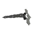 Nationwide 10" Zinc-Plated Ornamental T-Hinge Pair with Cotter-Pin (Black) - NW38933MDQ