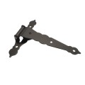 Nationwide 12" Zinc-Plated Ornamental T-Hinge Pair with 1 3/4" Lag Screws (Black) - NW38935Q