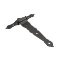 Nationwide 12" Zinc-Plated Ornamental T-Hinge Pair with 1 3/4" Lag Screws (Black) - NW38935Q