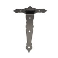 Nationwide 12" Zinc-Plated Ornamental T-Hinge Pair with 1 3/4" Lag Screws (Black) - NW38935Q