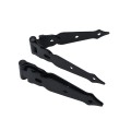 Nationwide 8" Ornamental Double Strap Hinge with 1 3/4" Lag Screws (Black) - NW38936Q 