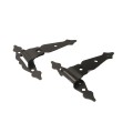 Nationwide 8" Unassembled Zinc-Plated T-Hinge Pair (Black) - NW38937AQ