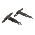Nationwide 8" Zinc-Plated Ornamental T-Hinge Pair with Fixed Pin (Black) - NW38937FQ
