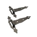 Nationwide 8" Zinc-Plated Ornamental T-Hinge Pair with Fixed Pin (Black) - NW38937FQ