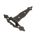 Nationwide 8" Zinc-Plated Ornamental T-Hinge Pair with Fixed Pin (Black) - NW38937FQ