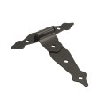 Nationwide 8" Zinc-Plated Ornamental T-Hinge Pair with Fixed Pin (Black) - NW38937FQ