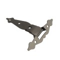 Nationwide 8" Zinc-Plated Ornamental T-Hinge Pair with Fixed Pin (Black) - NW38937FQ
