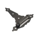 Nationwide 8" Ornamental Heavy Duty Self-Closing T-Hinge Pair (Black) - NW38937HDQ