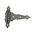 Nationwide 8" Ornamental Heavy Duty Self-Closing T-Hinge Pair (Black) - NW38937HDQ