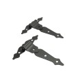 Nationwide 8" Zinc-Plated Ornamental T-Hinge Pair with 3" Mounting Hardware (Black) - NW38937MDQ
