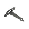 Nationwide 8" Zinc-Plated Ornamental T-Hinge Pair with 3" Mounting Hardware (Black) - NW38937MDQ