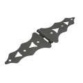 Nationwide 8" Traditional Double Strap Hinge Pair with 1 3/4" Lag Screws (Black) - NW38940Q