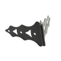 Nationwide 8" Traditional Double Strap Hinge Pair with 1 3/4" Lag Screws (Black) - NW38940Q