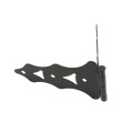 Nationwide 8" Traditional Double Strap Hinge Pair with 1 3/4" Lag Screws (Black) - NW38940Q