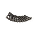 Nationwide 10" Contemporary Double Strap Hinge Pair with 1 3/4" Lag Screws (Black) - NW38942Q