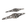Nationwide 10" Contemporary Double Strap Hinge Pair with 1 3/4" Lag Screws (Black) - NW38942Q