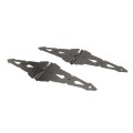 Nationwide 10" Contemporary Double Strap Hinge Pair with 1 3/4" Lag Screws (Black) - NW38942Q