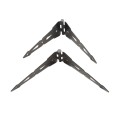 Nationwide 10" Contemporary Double Strap Hinge Pair with 1 3/4" Lag Screws (Black) - NW38942Q