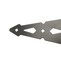 Nationwide 10" Contemporary Double Strap Hinge Pair with 1 3/4" Lag Screws (Black) - NW38942Q