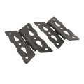 Nationwide 8" Zinc-Plated Steel Contemporary Butterfly Hinge Pair with 1 3/4" Lag Screws (Black) - NW38943Q